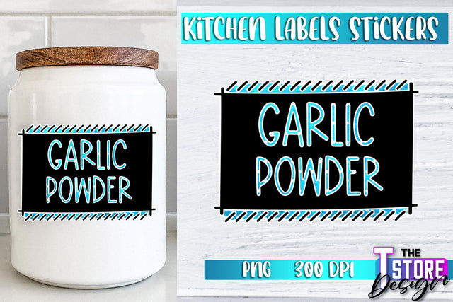 Kitchen Labels Stickers Sublimation | Kitchen Decoration PNG | Home Design v.2 Sublimation The T Store Design 