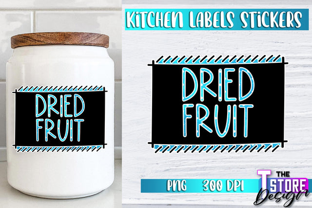Kitchen Labels Stickers Sublimation | Kitchen Decoration PNG | Home Design v.2 Sublimation The T Store Design 