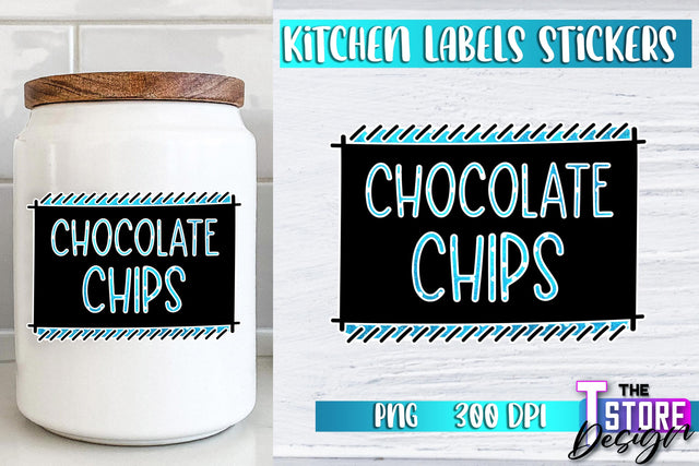 Kitchen Labels Stickers Sublimation | Kitchen Decoration PNG | Home Design v.2 Sublimation The T Store Design 