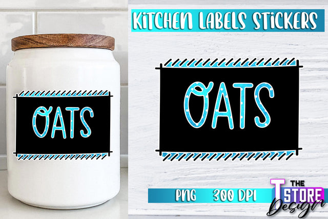 Kitchen Labels Stickers Sublimation | Kitchen Decoration PNG | Home Design v.2 Sublimation The T Store Design 