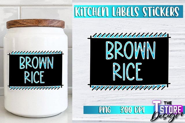 Kitchen Labels Stickers Sublimation | Kitchen Decoration PNG | Home Design v.2 Sublimation The T Store Design 