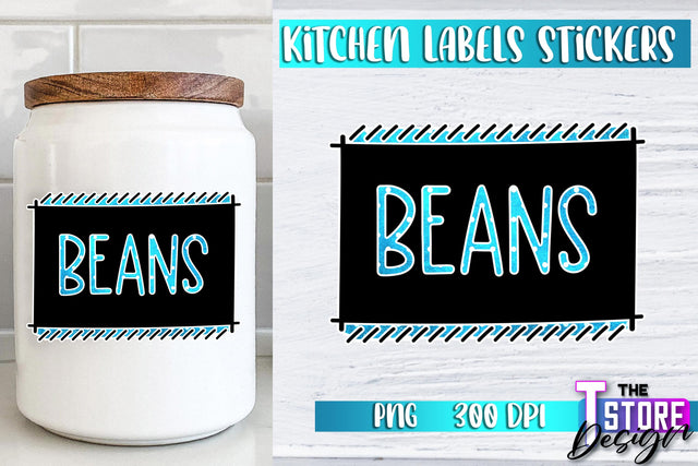 Kitchen Labels Stickers Sublimation | Kitchen Decoration PNG | Home Design v.2 Sublimation The T Store Design 