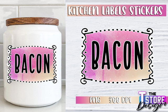 Kitchen Labels Stickers Sublimation | Kitchen Decoration PNG | Home Design v.3 Sublimation The T Store Design 
