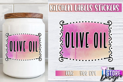 Kitchen Labels Stickers Sublimation | Kitchen Decoration PNG | Home Design v.3 Sublimation The T Store Design 