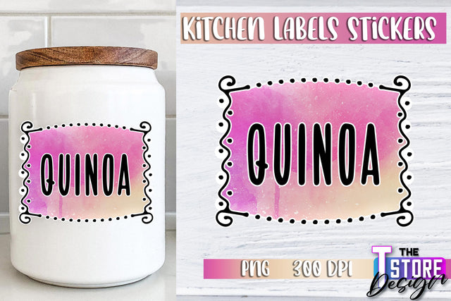 Kitchen Labels Stickers Sublimation | Kitchen Decoration PNG | Home Design v.3 Sublimation The T Store Design 