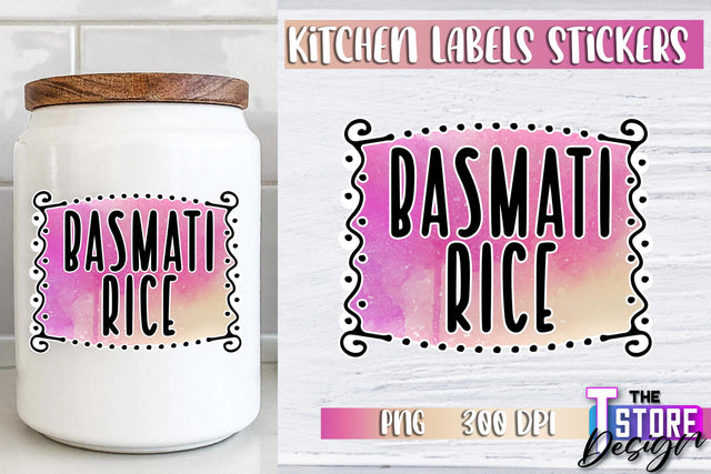 Kitchen Labels Stickers Sublimation | Kitchen Decoration PNG | Home Design v.3 Sublimation The T Store Design 