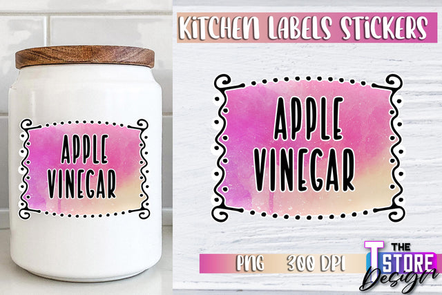 Kitchen Labels Stickers Sublimation | Kitchen Decoration PNG | Home Design v.3 Sublimation The T Store Design 