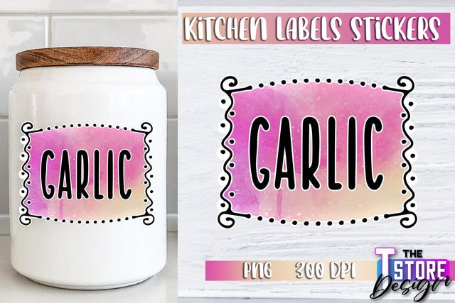 Kitchen Labels Stickers Sublimation | Kitchen Decoration PNG | Home Design v.3 Sublimation The T Store Design 