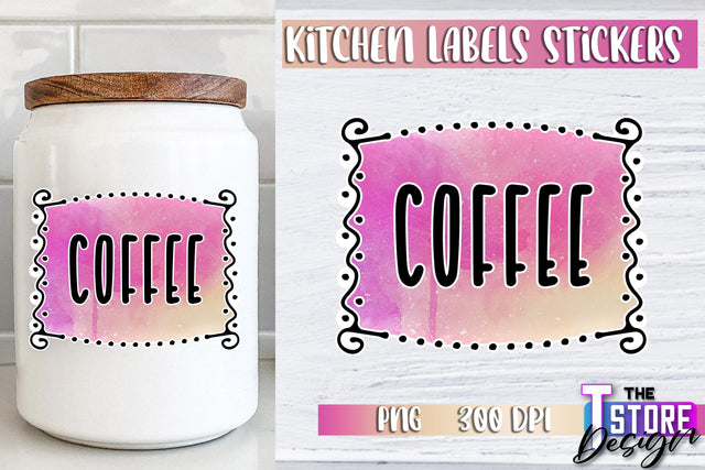 Kitchen Labels Stickers Sublimation | Kitchen Decoration PNG | Home Design v.3 Sublimation The T Store Design 