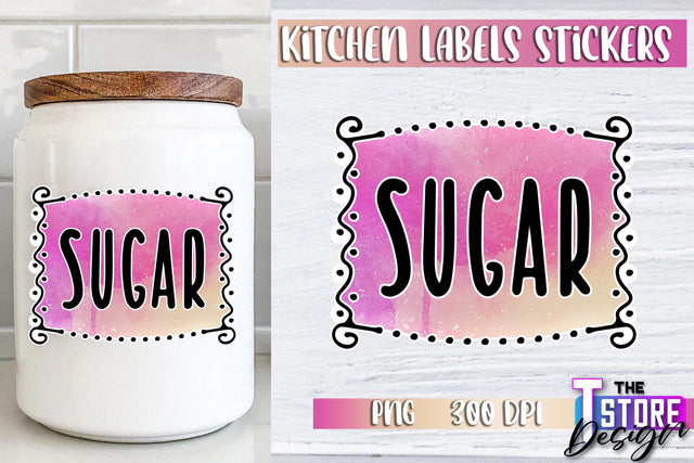 Kitchen Labels Stickers Sublimation | Kitchen Decoration PNG | Home Design v.3 Sublimation The T Store Design 
