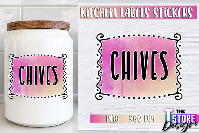 Kitchen Labels Stickers Sublimation | Kitchen Decoration PNG | Home Design v.3 Sublimation The T Store Design 