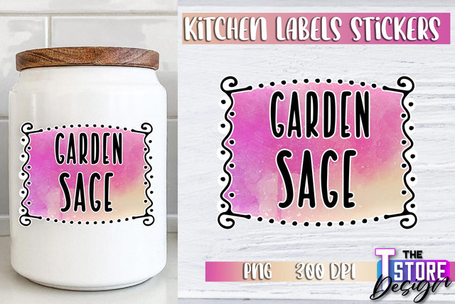 Kitchen Labels Stickers Sublimation | Kitchen Decoration PNG | Home Design v.3 Sublimation The T Store Design 
