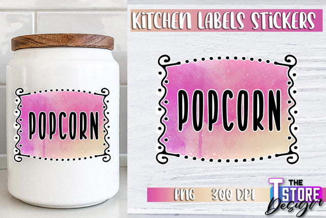 Kitchen Labels Stickers Sublimation | Kitchen Decoration PNG | Home Design v.3 Sublimation The T Store Design 