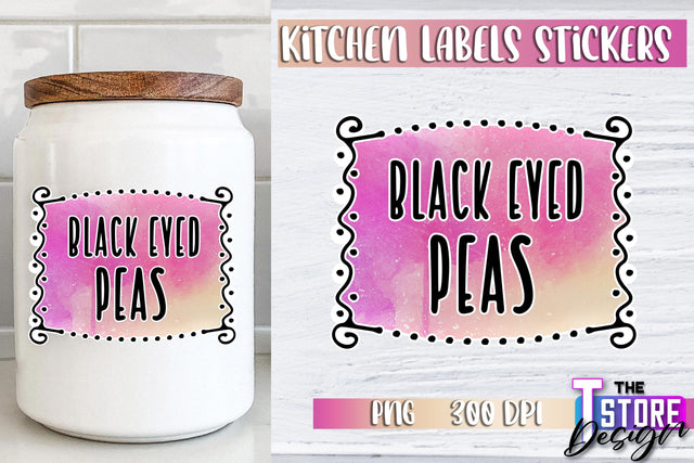 Kitchen Labels Stickers Sublimation | Kitchen Decoration PNG | Home Design v.3 Sublimation The T Store Design 