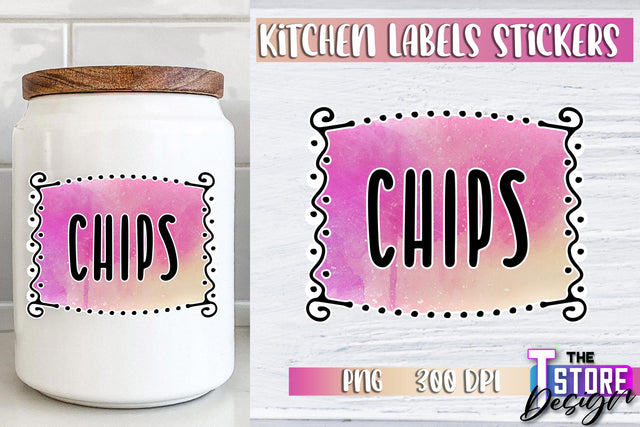 Kitchen Labels Stickers Sublimation | Kitchen Decoration PNG | Home Design v.3 Sublimation The T Store Design 