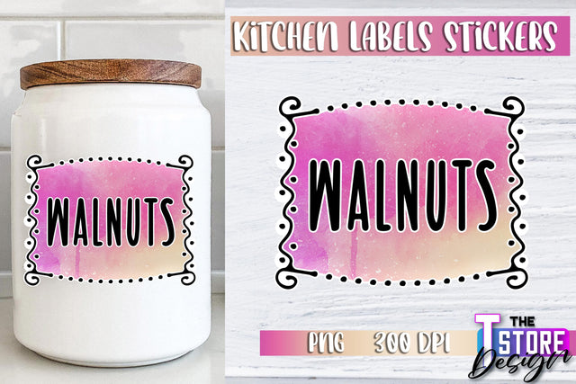 Kitchen Labels Stickers Sublimation | Kitchen Decoration PNG | Home Design v.3 Sublimation The T Store Design 