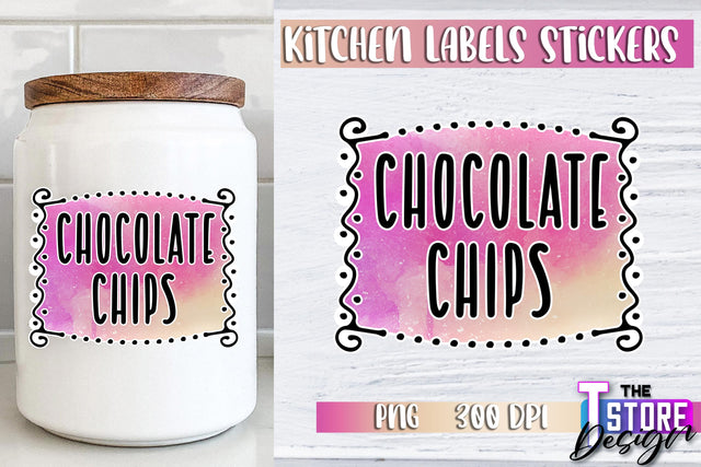 Kitchen Labels Stickers Sublimation | Kitchen Decoration PNG | Home Design v.3 Sublimation The T Store Design 