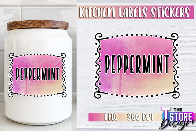 Kitchen Labels Stickers Sublimation | Kitchen Decoration PNG | Home Design v.3 Sublimation The T Store Design 
