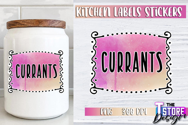 Kitchen Labels Stickers Sublimation | Kitchen Decoration PNG | Home Design v.3 Sublimation The T Store Design 