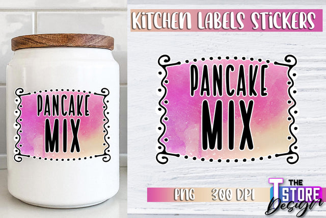 Kitchen Labels Stickers Sublimation | Kitchen Decoration PNG | Home Design v.3 Sublimation The T Store Design 