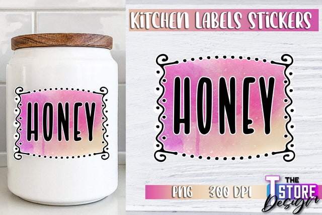 Kitchen Labels Stickers Sublimation | Kitchen Decoration PNG | Home Design v.3 Sublimation The T Store Design 