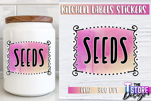 Kitchen Labels Stickers Sublimation | Kitchen Decoration PNG | Home Design v.3 Sublimation The T Store Design 