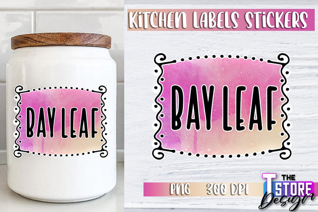 Kitchen Labels Stickers Sublimation | Kitchen Decoration PNG | Home Design v.3 Sublimation The T Store Design 