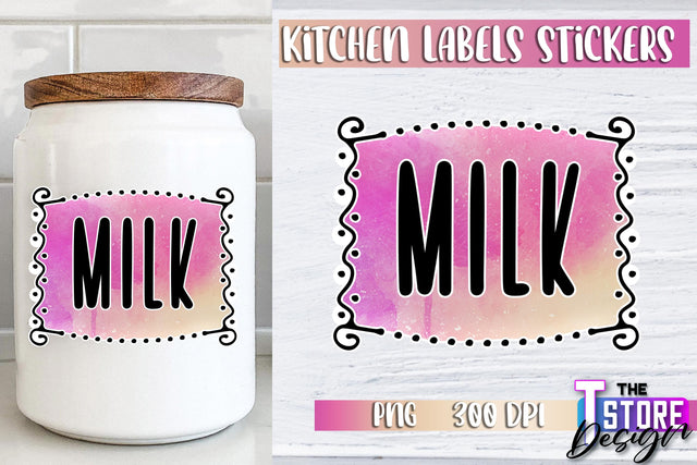 Kitchen Labels Stickers Sublimation | Kitchen Decoration PNG | Home Design v.3 Sublimation The T Store Design 