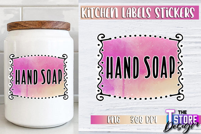 Kitchen Labels Stickers Sublimation | Kitchen Decoration PNG | Home Design v.3 Sublimation The T Store Design 