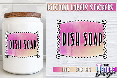 Kitchen Labels Stickers Sublimation | Kitchen Decoration PNG | Home Design v.3 Sublimation The T Store Design 