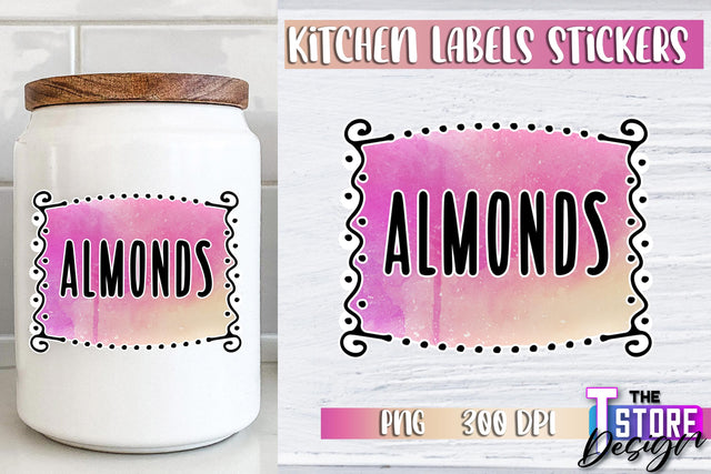 Kitchen Labels Stickers Sublimation | Kitchen Decoration PNG | Home Design v.3 Sublimation The T Store Design 