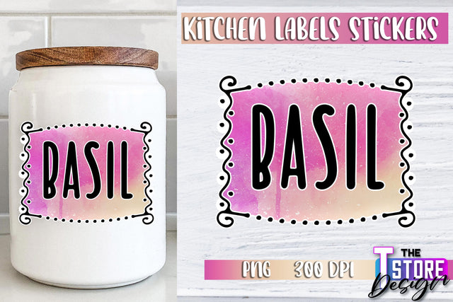 Kitchen Labels Stickers Sublimation | Kitchen Decoration PNG | Home Design v.3 Sublimation The T Store Design 