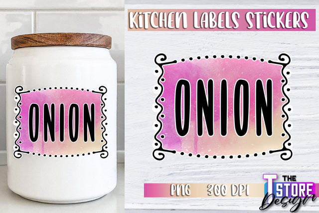 Kitchen Labels Stickers Sublimation | Kitchen Decoration PNG | Home Design v.3 Sublimation The T Store Design 