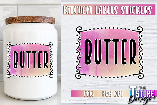 Kitchen Labels Stickers Sublimation | Kitchen Decoration PNG | Home Design v.3 Sublimation The T Store Design 
