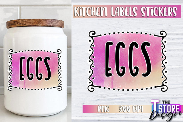 Kitchen Labels Stickers Sublimation | Kitchen Decoration PNG | Home Design v.3 Sublimation The T Store Design 