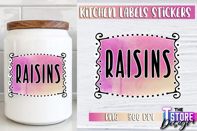 Kitchen Labels Stickers Sublimation | Kitchen Decoration PNG | Home Design v.3 Sublimation The T Store Design 