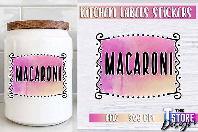 Kitchen Labels Stickers Sublimation | Kitchen Decoration PNG | Home Design v.3 Sublimation The T Store Design 
