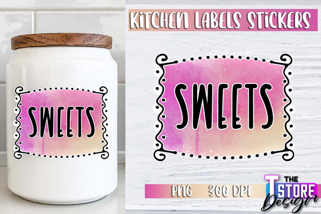 Kitchen Labels Stickers Sublimation | Kitchen Decoration PNG | Home Design v.3 Sublimation The T Store Design 