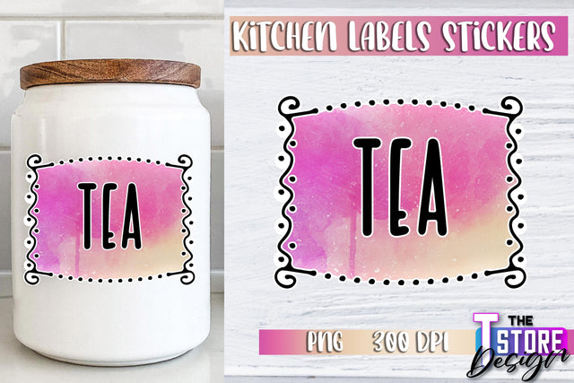 Kitchen Labels Stickers Sublimation | Kitchen Decoration PNG | Home Design v.3 Sublimation The T Store Design 