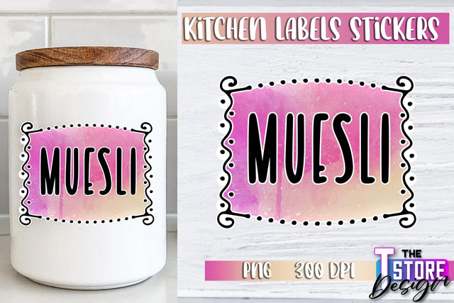 Kitchen Labels Stickers Sublimation | Kitchen Decoration PNG | Home Design v.3 Sublimation The T Store Design 