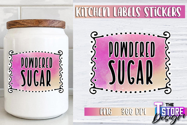 Kitchen Labels Stickers Sublimation | Kitchen Decoration PNG | Home Design v.3 Sublimation The T Store Design 