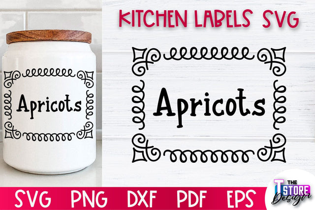 Kitchen Labels SVG Design | Home Design SVG | Jar Labels v.1 SVG The T Store Design 
