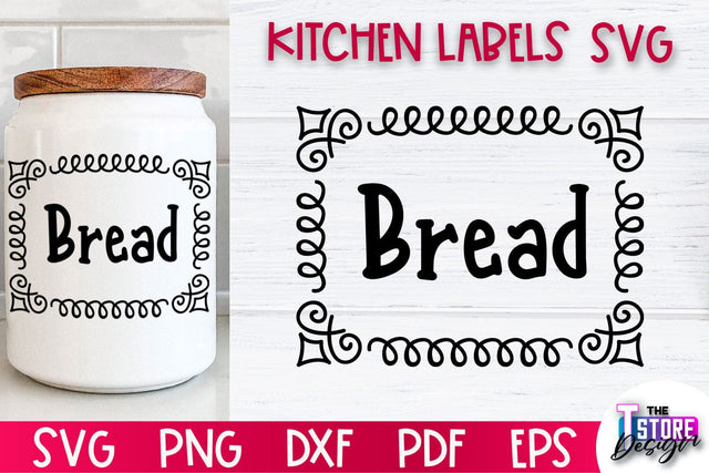 Kitchen Labels SVG Design | Home Design SVG | Jar Labels v.1 SVG The T Store Design 