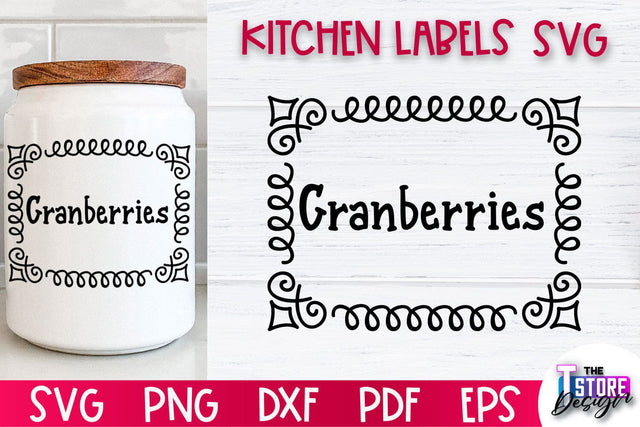 Kitchen Labels SVG Design | Home Design SVG | Jar Labels v.1 SVG The T Store Design 
