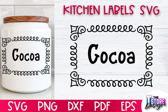 Kitchen Labels SVG Design | Home Design SVG | Jar Labels v.1 SVG The T Store Design 