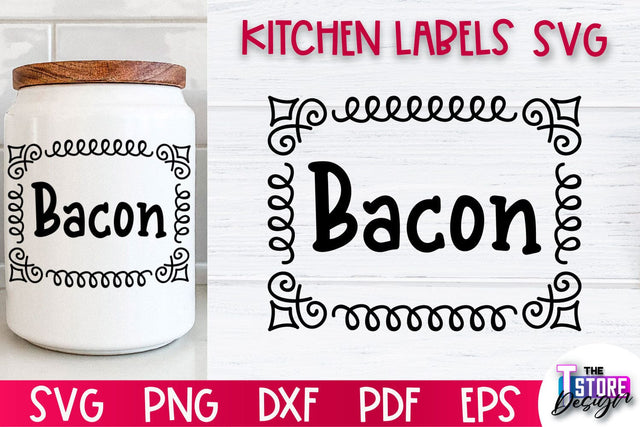 Kitchen Labels SVG Design | Home Design SVG | Jar Labels v.1 SVG The T Store Design 