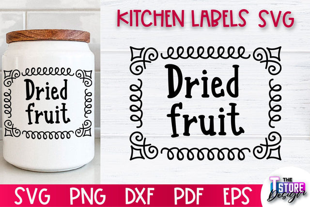 Kitchen Labels SVG Design | Home Design SVG | Jar Labels v.1 SVG The T Store Design 