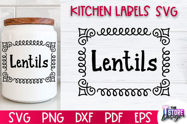 Kitchen Labels SVG Design | Home Design SVG | Jar Labels v.1 SVG The T Store Design 