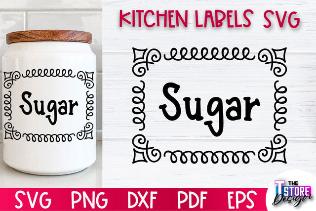 Kitchen Labels SVG Design | Home Design SVG | Jar Labels v.1 SVG The T Store Design 