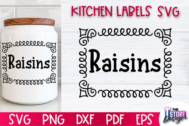 Kitchen Labels SVG Design | Home Design SVG | Jar Labels v.1 SVG The T Store Design 